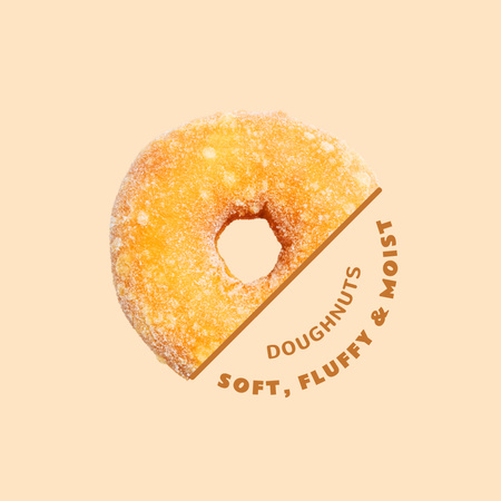Döner Donutlu Donut Dükkanı Özel Teklifi Animated Logo Tasarım Şablonu