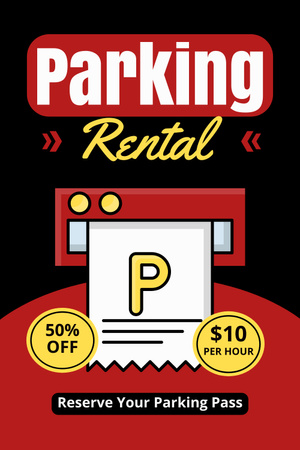 Designvorlage Reduzierte Preise für Parkplatzmieten für Pinterest