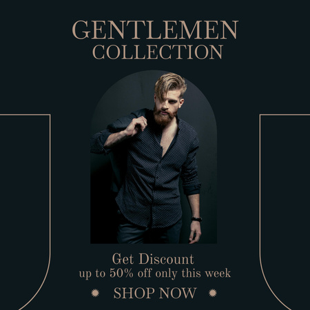 Gentleman's Fashion Collection Instagram Design Template