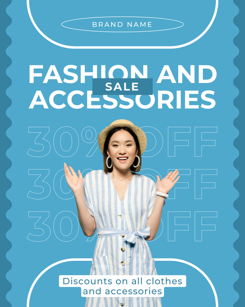 Offer Discounts on Fashion Accessories for Women Instagram Post Vertical Modelo de Design