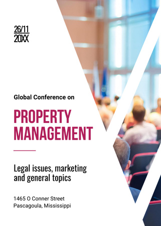 Property Management Conference City Street View Flayer Πρότυπο σχεδίασης