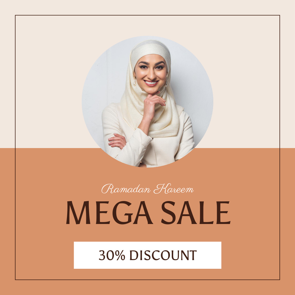 Modèle de visuel Ramadan Clothes Mega Sale Offer - Instagram