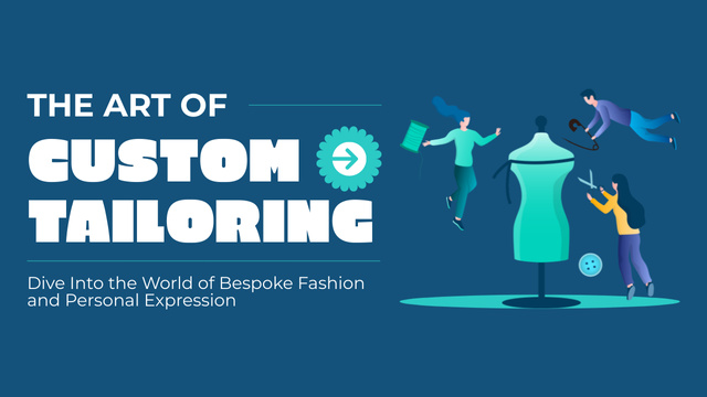 Channel about Art of Custom Tailoring Youtube Thumbnail Modelo de Design
