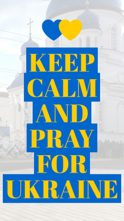 Designvorlage Motivation, für die Ukraine zu beten für Instagram Story