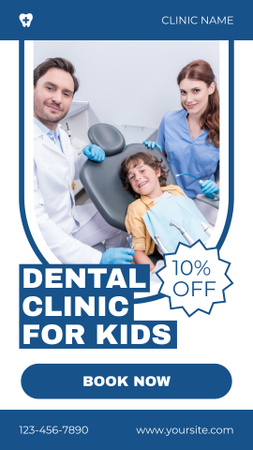 Platilla de diseño Ad of Dental Clinic for Kids Instagram Video Story