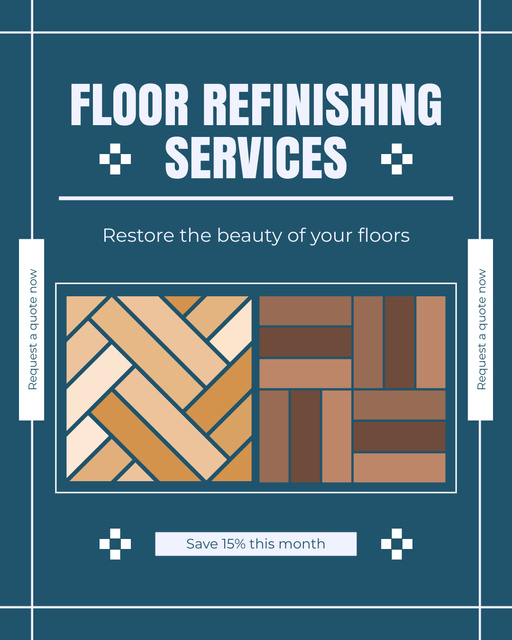 Designvorlage Elite Floor Refinishing Service Offer für Instagram Post Vertical