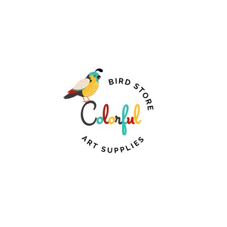 Art Supplies Store Ad Logo Design Template