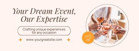 Platilla de diseño Organizing Dream Event with Professional Agency Facebook cover