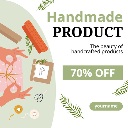 Ontwerpsjabloon van Instagram van Offer Discounts on Handmade Products