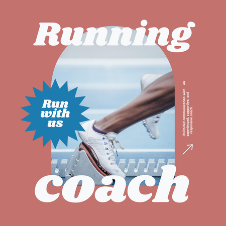 Plantilla de diseño de Running Coach Ad Instagram 