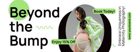 Booking Incredible Photo Shoot for Pregnant Woman Facebook cover Design Template