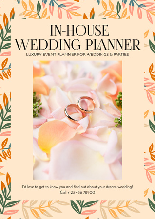 In House Wedding Planner Poster Design Template