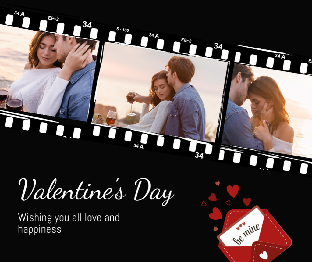 Modèle de visuel Valentine's Day wishes - Facebook