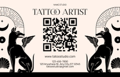 Artistic Tattoo Studio Service Offer With Illustration