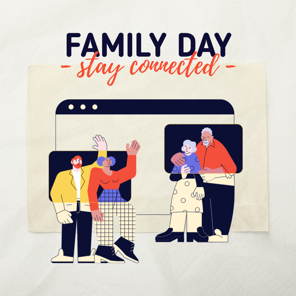 Family Day Inspiration with Parents and Adult Children Instagram tervezősablon