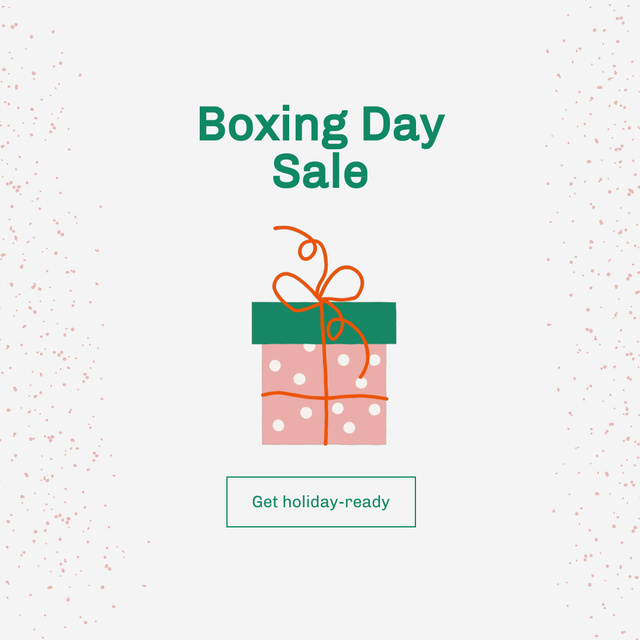 Template di design Winter Holiday Sale with Cute Gift Animated Post