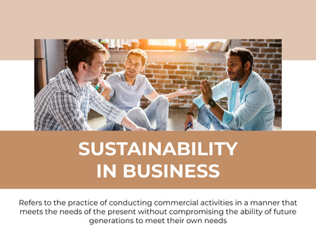 Sustainability In Business For Future Discussion Presentation Design Template