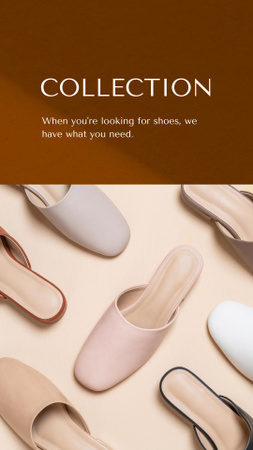 Fashion Ad with Female Shoes Instagram Story Design Template
