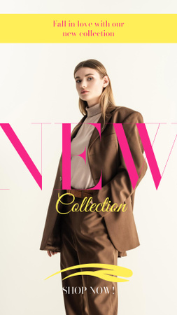 Ontwerpsjabloon van Instagram Story van Elegant Suit for New Fashion Collection Offer