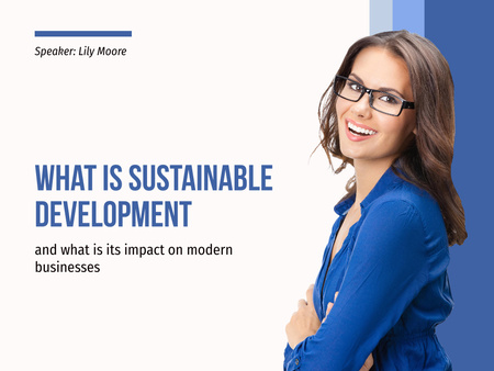 Template di design Informazioni sullo sviluppo sostenibile aziendale Presentation