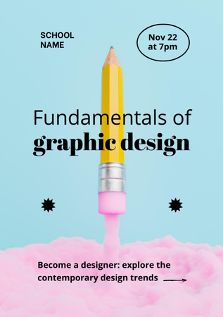 Fundamentals of Graphic Design Workshop Flyer A7 Design Template