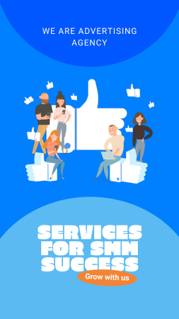Modèle de visuel Qualified Advertising Agency Offer SMM Services - Instagram Video Story