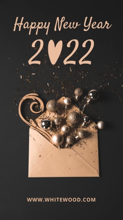 New Year Holiday Greeting Instagram Story – шаблон для дизайну