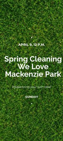 Spring Cleaning Event In Park Invitation 9.5x21cm Design Template