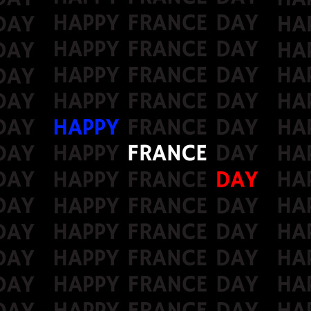 French National Day Celebration Announcement on Black Instagram Design Template