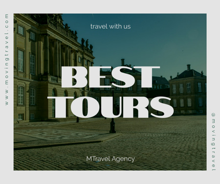 Travel Agency Ad with City Facebook Design Template