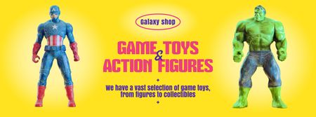 Game Toys and Figures Offer Facebook Video cover Design Template