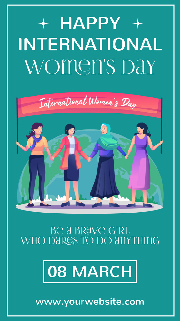 Free VistaCreate design template to celebrate International Women's Day
