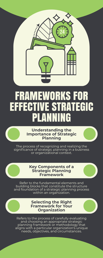 Modèle de visuel Frameworks for Effective Strategic Planning - Infographic