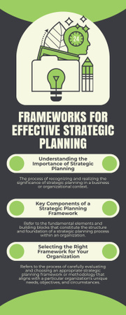 Etkili Stratejik Planlama Çerçeveleri Infographic Tasarım Şablonu