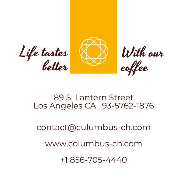 Plantilla de diseño de Coffee House Ad with Cups of Cappuccino Square 65x65mm 