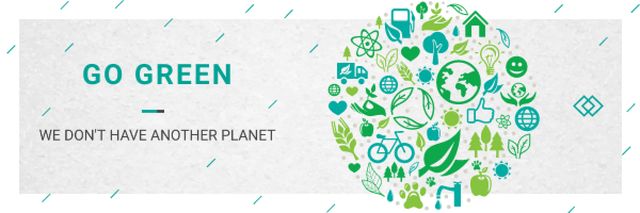 Citation about green planet Email header Design Template