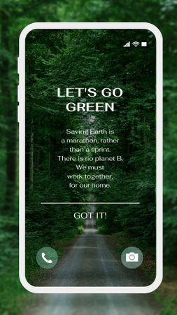 Let's Go Green Lifestyle Instagram Story Design Template