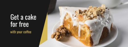 Bakery Ad with Sweet Pie Facebook cover Design Template