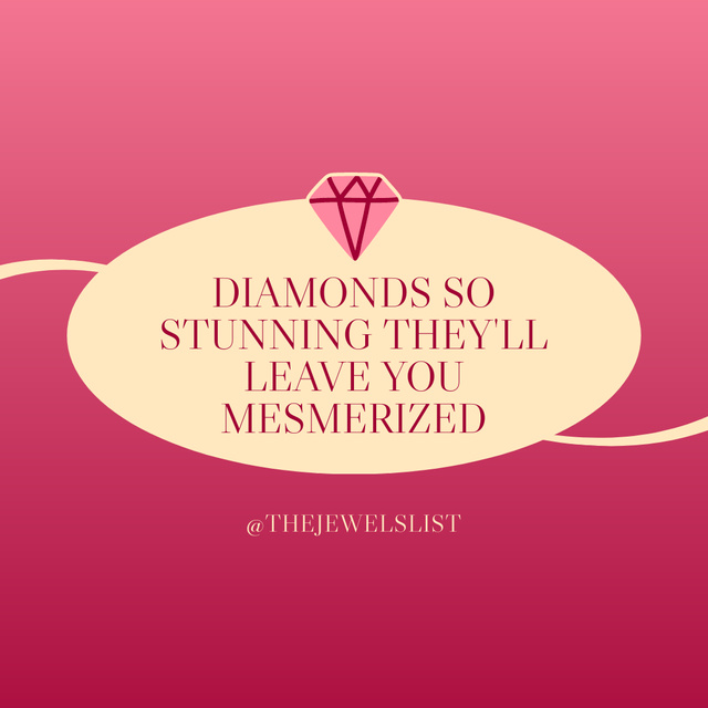Ontwerpsjabloon van Instagram van Illustration of Pink Diamond