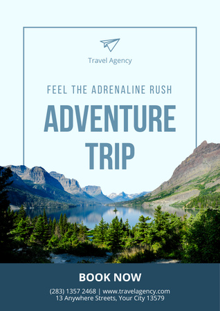 Designvorlage Angebot für Abenteuerreisen für Poster