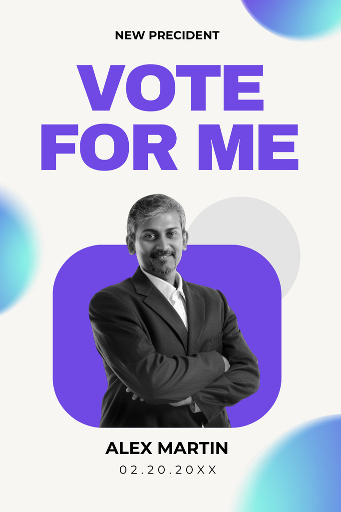 Candidate of Smiling Middle-Aged Man Pinterest Design Template