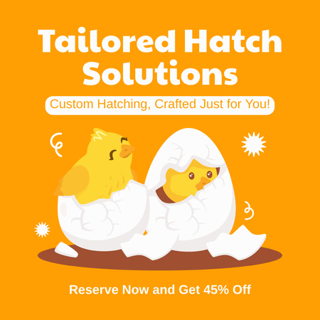 Custom Chicken Hatchery Solutions Instagram Design Template
