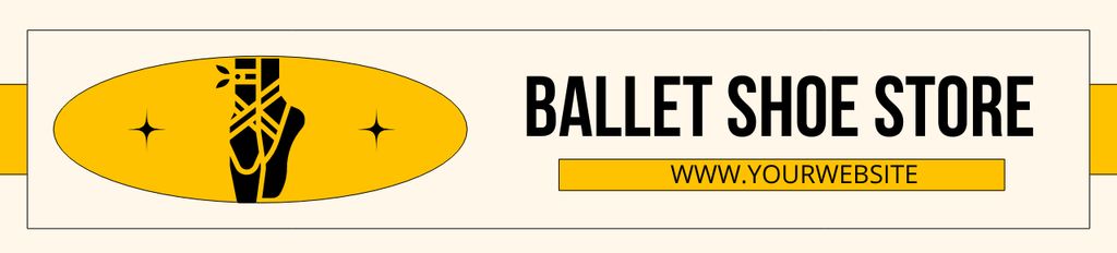 Ad of Ballet Shoe Store Ebay Store Billboardデザインテンプレート