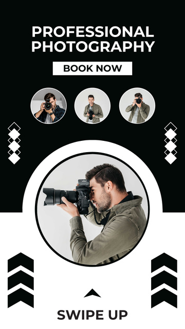 Professional Photo Session Services Ad Instagram Story – шаблон для дизайну