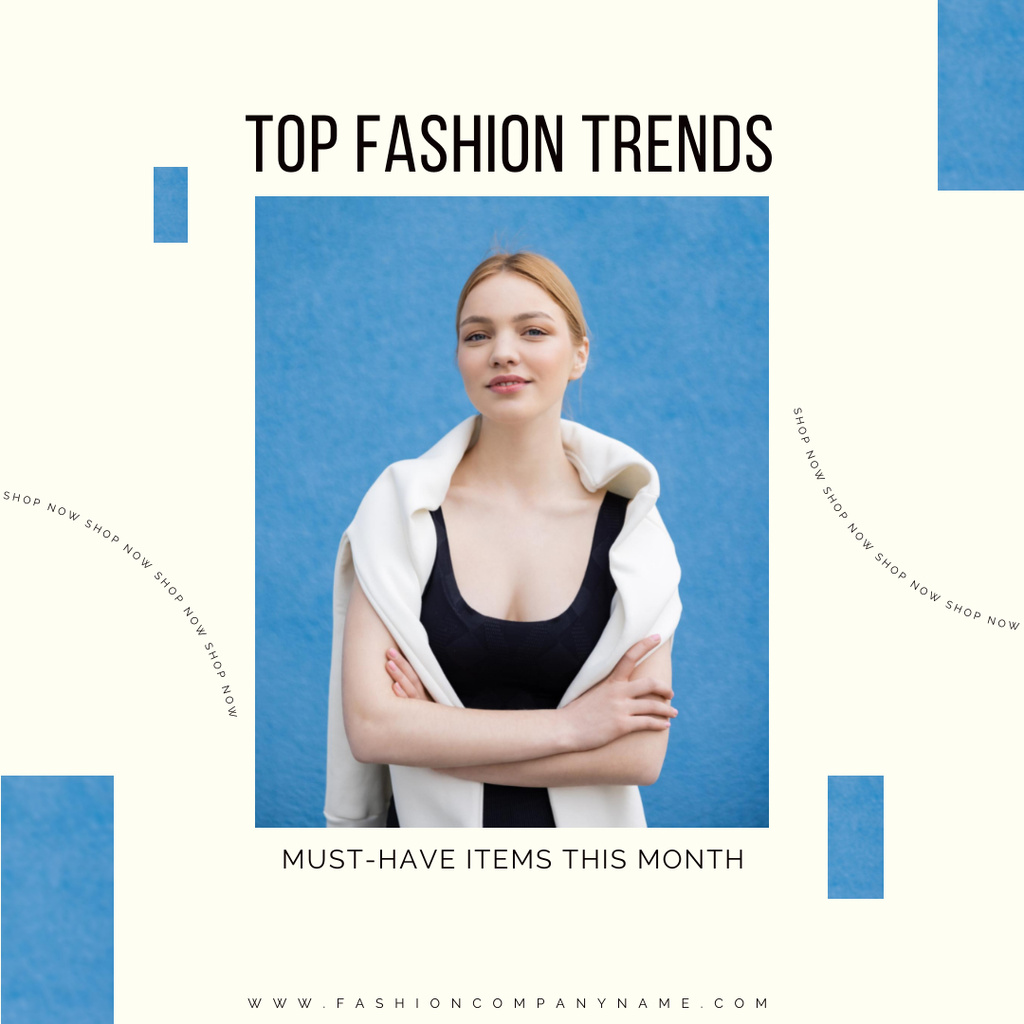 Modèle de visuel Top fashion trends - Instagram