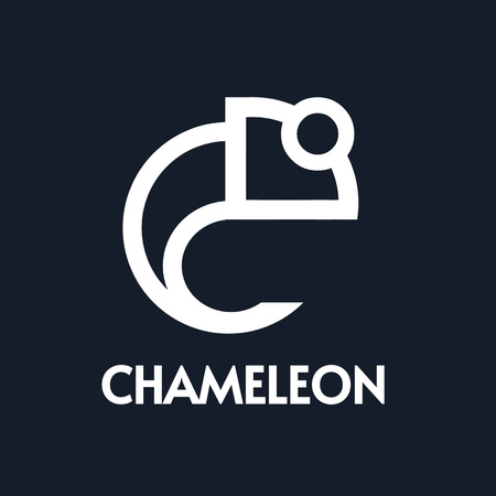 Emblem Image of Chameleon Logo tervezősablon
