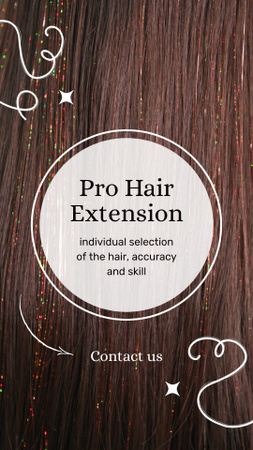Pro And Skilled Hair Extension Service Offer TikTok Video Design Template