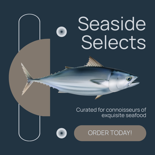 Great Seafood Sale Announcement Animated Post Design Template
