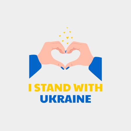 Awareness about War in Ukraine Logo Tasarım Şablonu