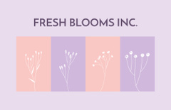 Florist Services Ad with Set of Flowers
